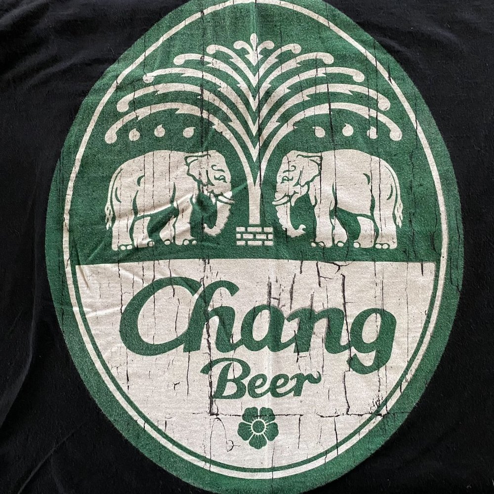 NEW Chang Thai Beer Distressed Unisex T-Shirt, XL